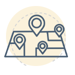 Map and location icon