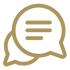 Chat bubble icon for online trading course