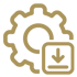 Gear download icon for online trading course