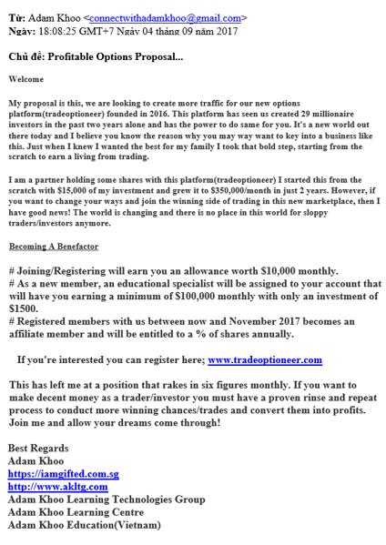 Beware Of The Adam Khoo Scam !   - 