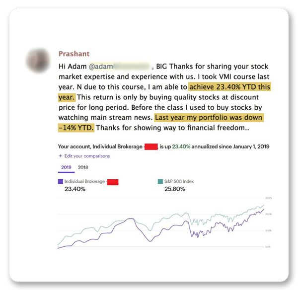 Value Momentum Investing course review - Prashant-2