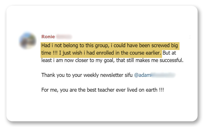 Value Momentum Investing course review - Ronie