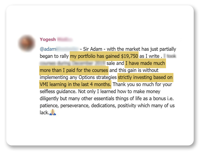 Value Momentum Investing course review - Yogesh-1