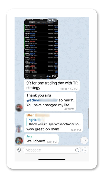 Screenshot of Piranha Profits Telegram group